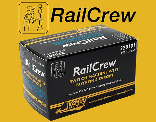 12-Pack HO Rapido 320103 RailCrew Switch Machines w/ Stand & Rotating Targets